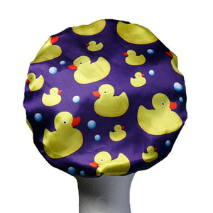 Duck Print Shower Cap - Microfibre Lined - Standard Size - Dilly's Collections - Hair Beauty and Lifestyle Products Australia