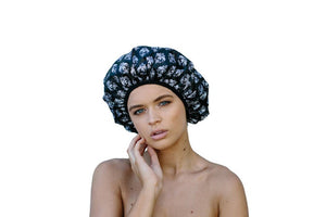 Shower Cap - Microfibre Lined - Extra Large - Damask Print - Dilly's Collections -  Hair Beauty and Lifestyle Products Australia
