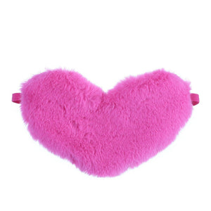 Eye Mask - Hot Pink Fluffy Heart-Shaped - Dilly's Collections -  Hair Beauty and Lifestyle Products Australia