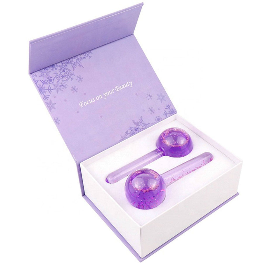 Ice Globes Facial Massager - Set of 2 - Purple   - Dilly's Collections -  Hair Beauty and Lifestyle Products Australia