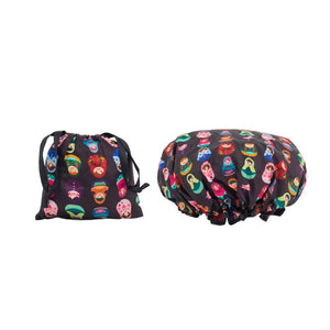 Shower Cap & Cosmetic Bags Gift Set - Babushka Print - Dilly's Collections -  Hair Beauty and Lifestyle Products Australia