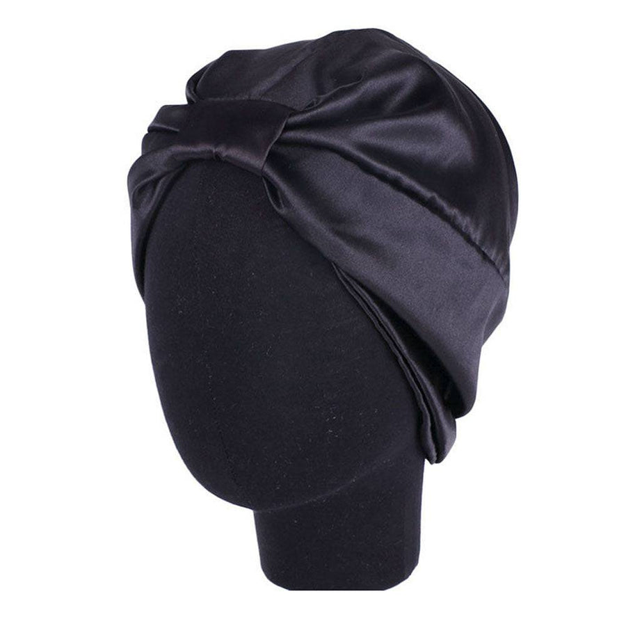 Sleeping Cap - Luxury Satin - Black - Dilly's Collections -  Hair Beauty and Lifestyle Products Australia