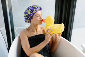 Shower Cap - Duck Print - Extra Large - Microfibre Lined - Dilly's Collections - Hair Beauty and Lifestyle Products Australia