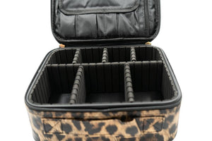 Large Travel Makeup Bag-Organiser | Leopard Print - Dilly's Collections - Hair Beauty and Lifestyle Products Australia