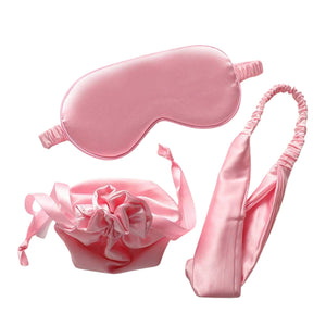 Headband and Eye Mask Gift Set - Pink Satin - Dilly's Collections - Hair Beauty and Lifestyle Products Australia