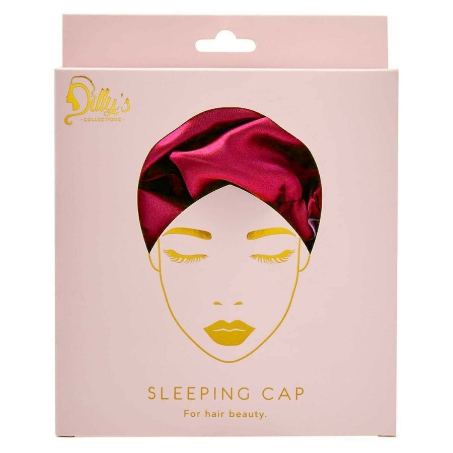 Sleeping Cap - Red Satin - Dilly's Collections - Hair Beauty and Lifestyle Products Australia